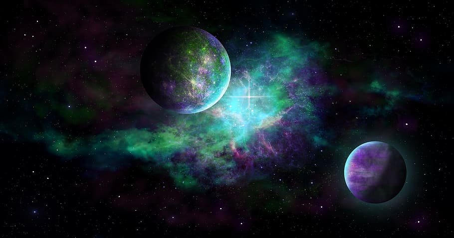 planets space universe galaxy